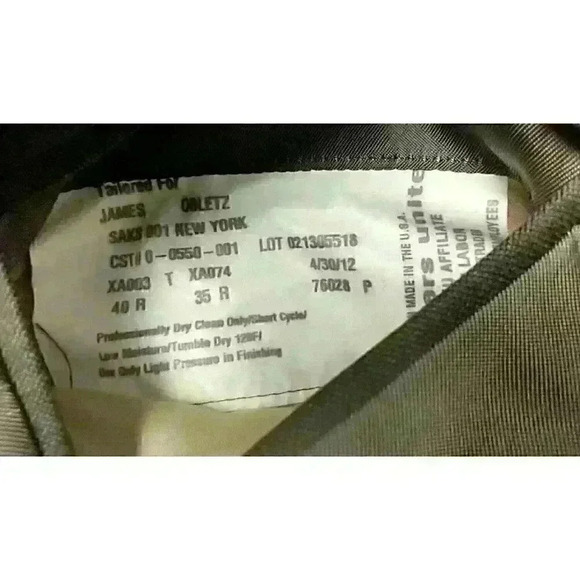 Hickey Freeman Blazer Suit Coat Loro Piana Tasmanian Super 150's 40R Dark Gray - Picture 7 of 13